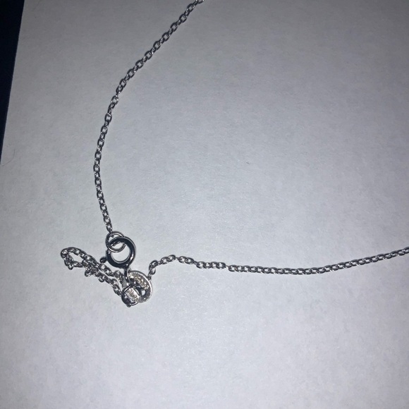 Cubic Zirconia and Rhodolite oval pendant - Picture 4 of 5